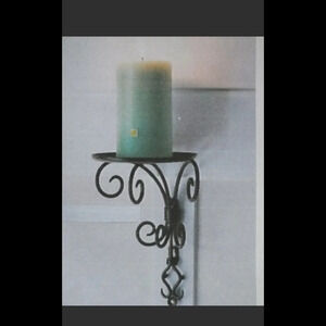 Partylite Antique Brass Pillar Sconce